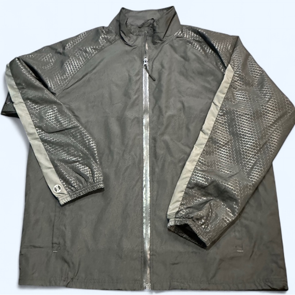 Holloway adult large black wind/water resistant full zip jacket